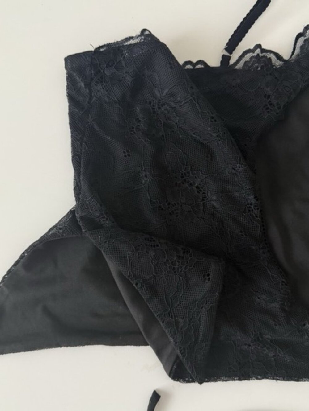 I Am Gia Black Lace Crop Top Womens XS Fairy Grunge Clubwear Whimsigoth Party - Picture 6 of 12